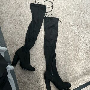 Fashion Nova Black Over-the-Knee Boots